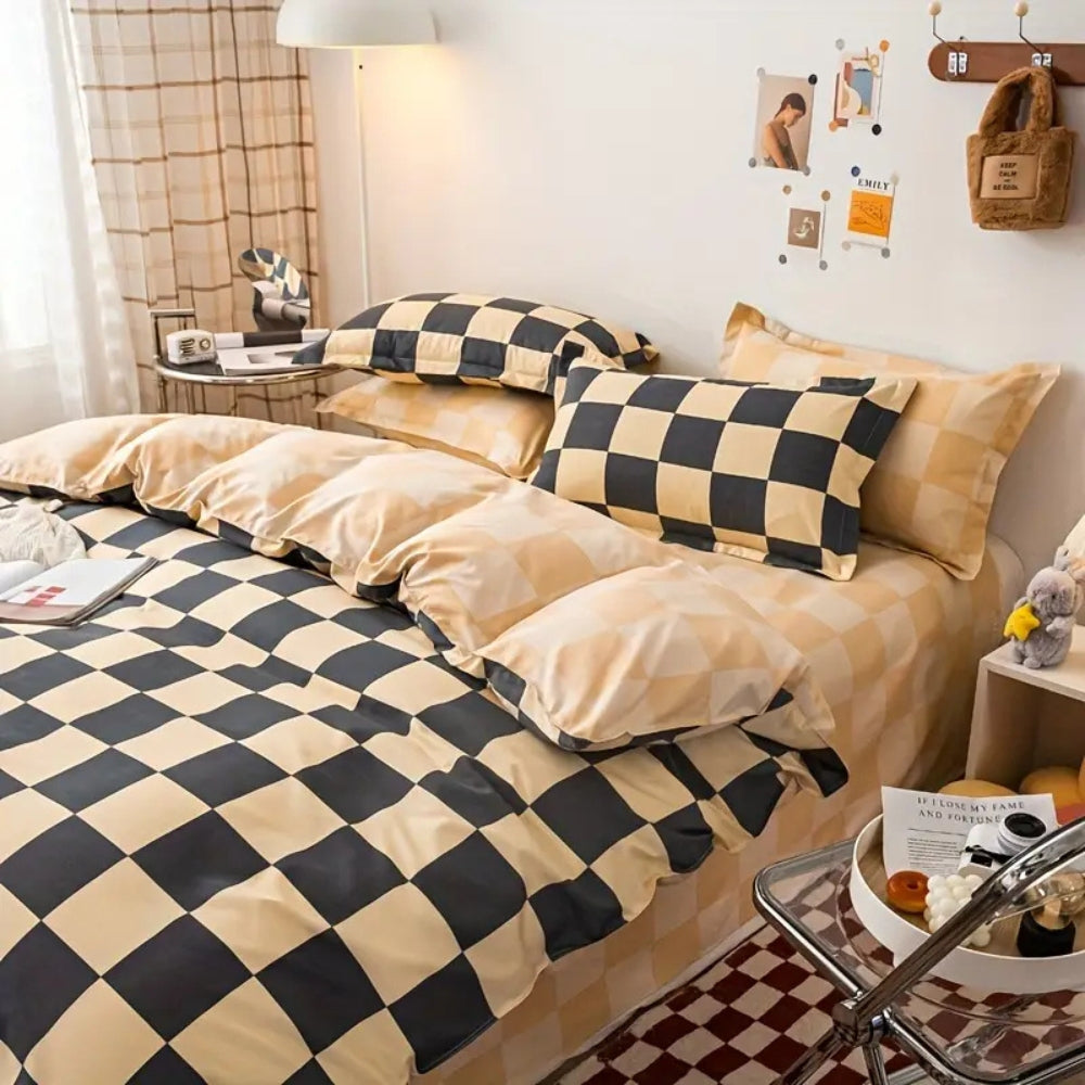 Chateau Checkered Bedding Set – 3-Piece Set