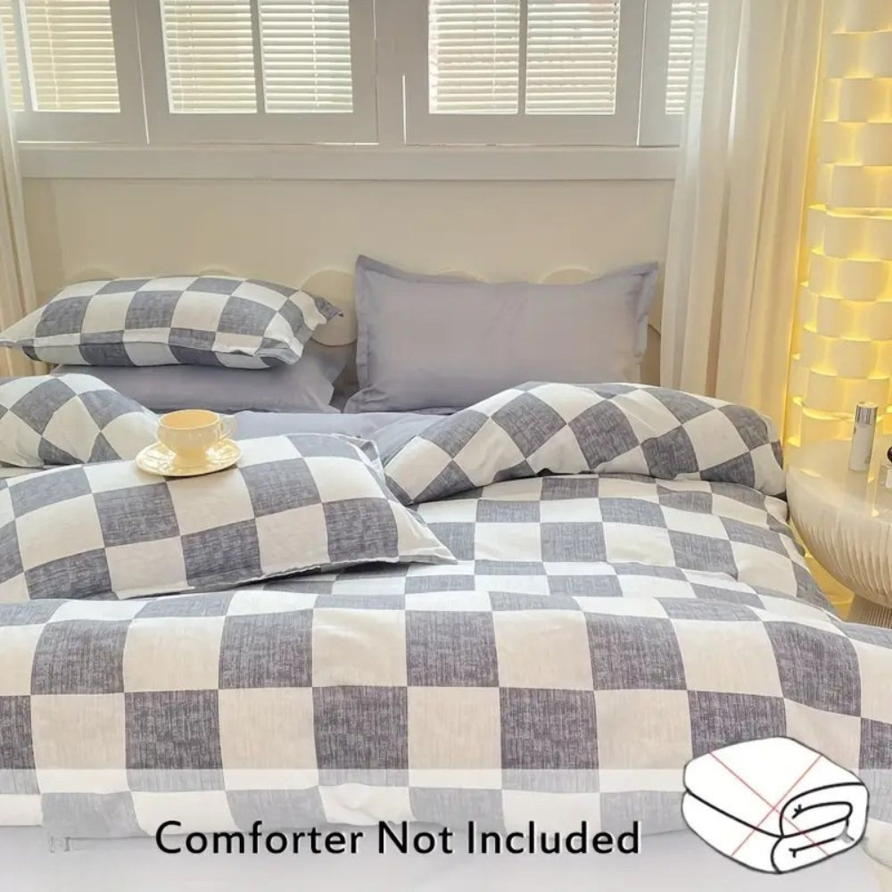 Chateau Checkered Bedding Set – 3-Piece Set