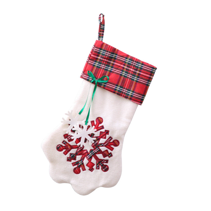 Checked Christmas Socks
