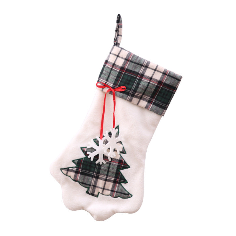 Checked Christmas Socks