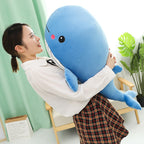 Cheerful Chonky Plumpy Pink Blue Whale Plushie
