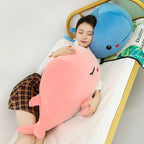 Cheerful Chonky Plumpy Pink Blue Whale Plushie
