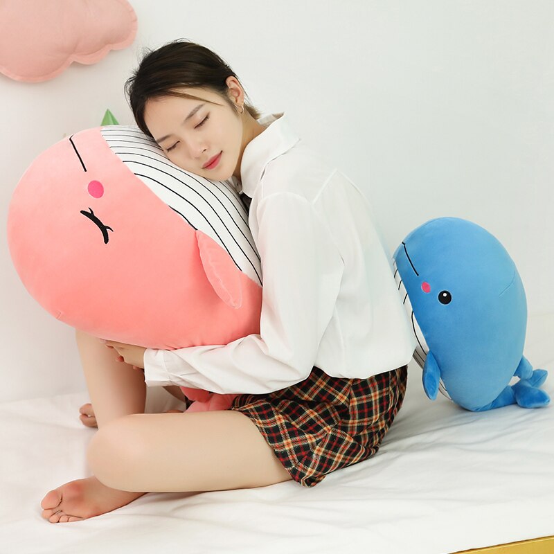 Cheerful Chonky Plumpy Pink Blue Whale Plushie