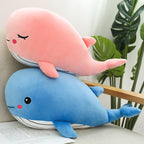 Cheerful Chonky Plumpy Pink Blue Whale Plushie