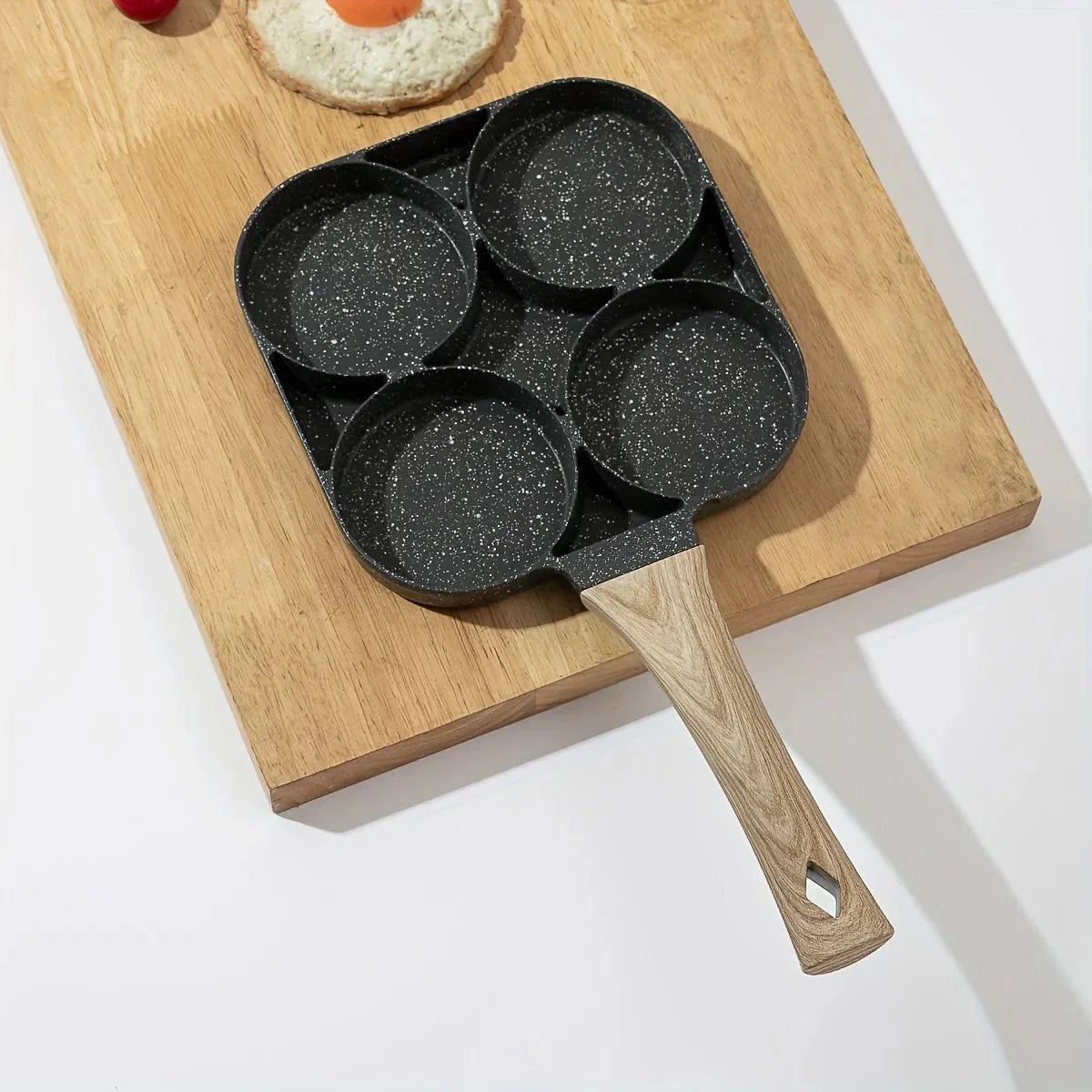 ChefVerra Non-Stick Omelette Pan – 4-hole frying pan for eggs, pancakes and burgers