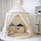 Children's Canvas Play Teepee, 100% Cotton, Pine Poles, Spacious