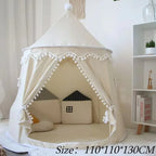 Children's Canvas Play Teepee, 100% Cotton, Pine Poles, Spacious