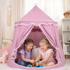 Children's Canvas Play Teepee, 100% Cotton, Pine Poles, Spacious