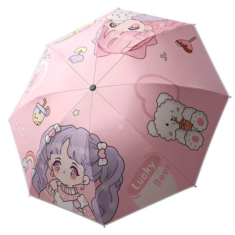 Children's Folding Umbrella with Playful Design