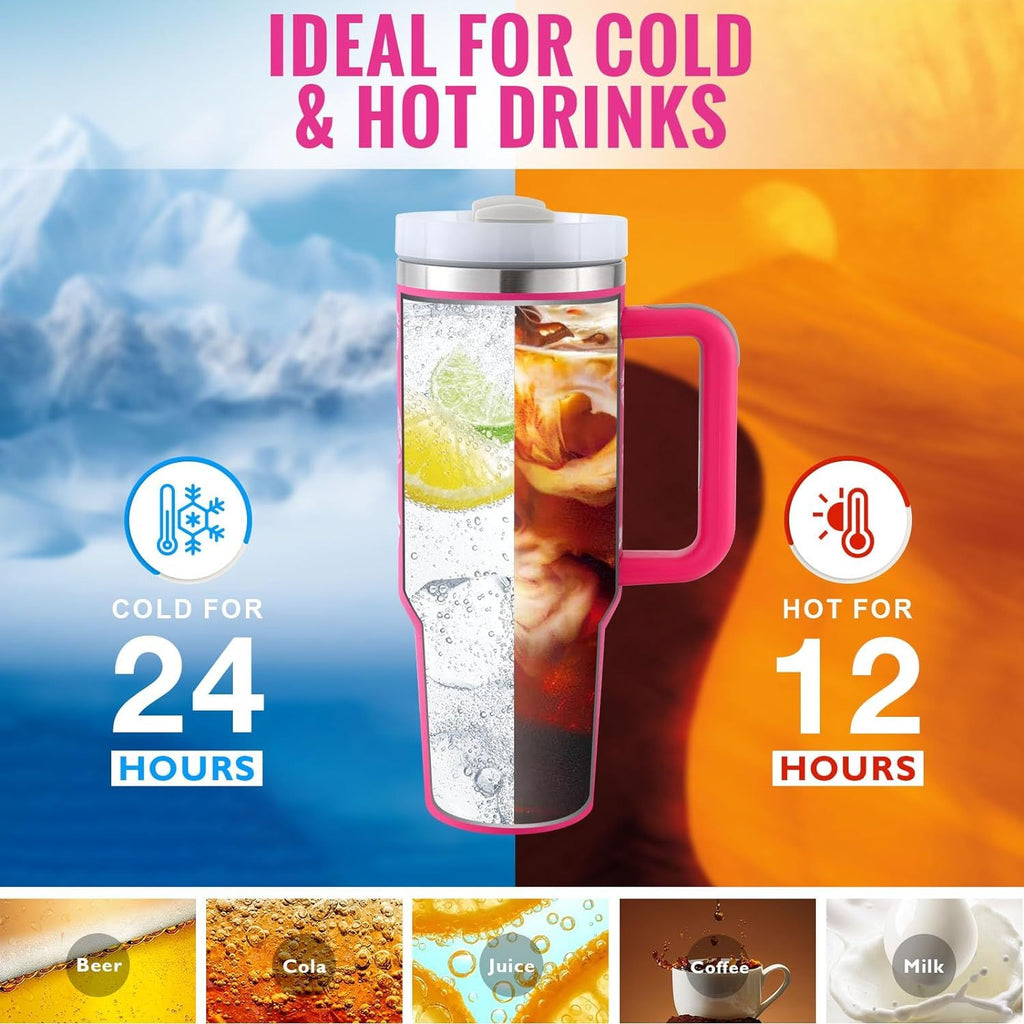 ChillMate Insulated Mug with Handle and Straw – 1200ml