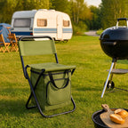 ChillPack Outdoor Chair – Foldable Camping Chair with Backrest and Integrated Cooler Bag