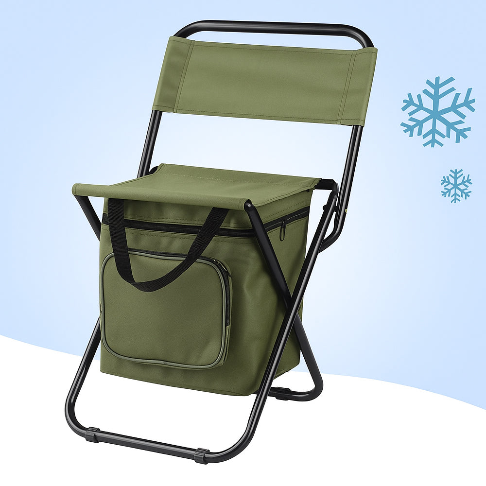 ChillPack Outdoor Chair – Foldable Camping Chair with Backrest and Integrated Cooler Bag