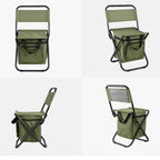 ChillPack Outdoor Chair – Foldable Camping Chair with Backrest and Integrated Cooler Bag