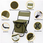 ChillPack Outdoor Chair – Foldable Camping Chair with Backrest and Integrated Cooler Bag