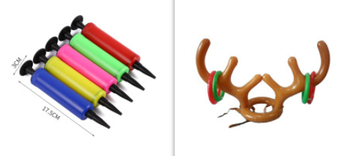 Christmas inflatable reindeer antler ring toss game
