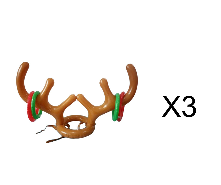 Christmas inflatable reindeer antler ring toss game