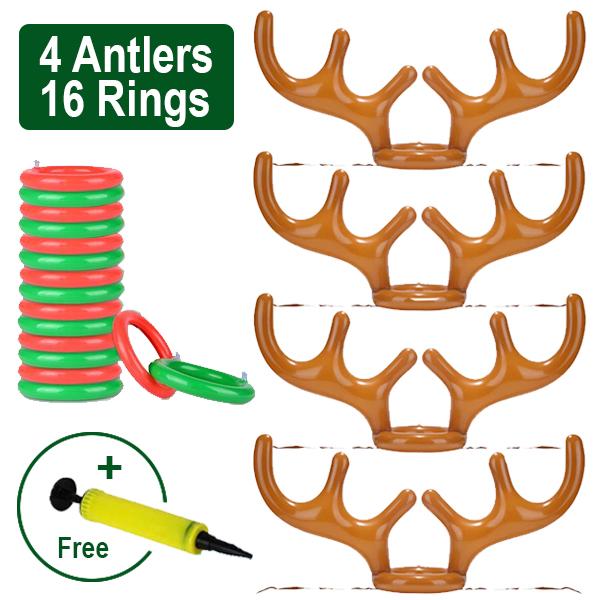 Christmas inflatable reindeer antler ring toss game