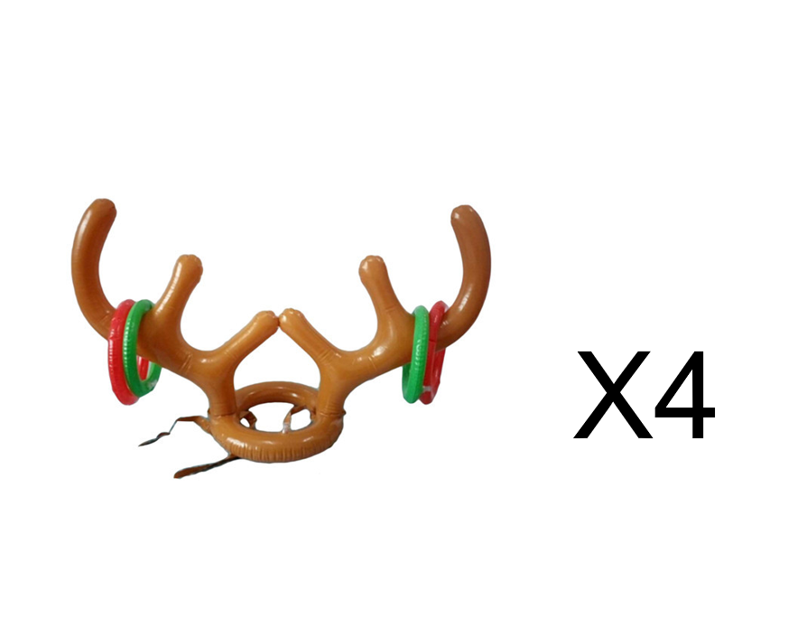 Christmas inflatable reindeer antler ring toss game