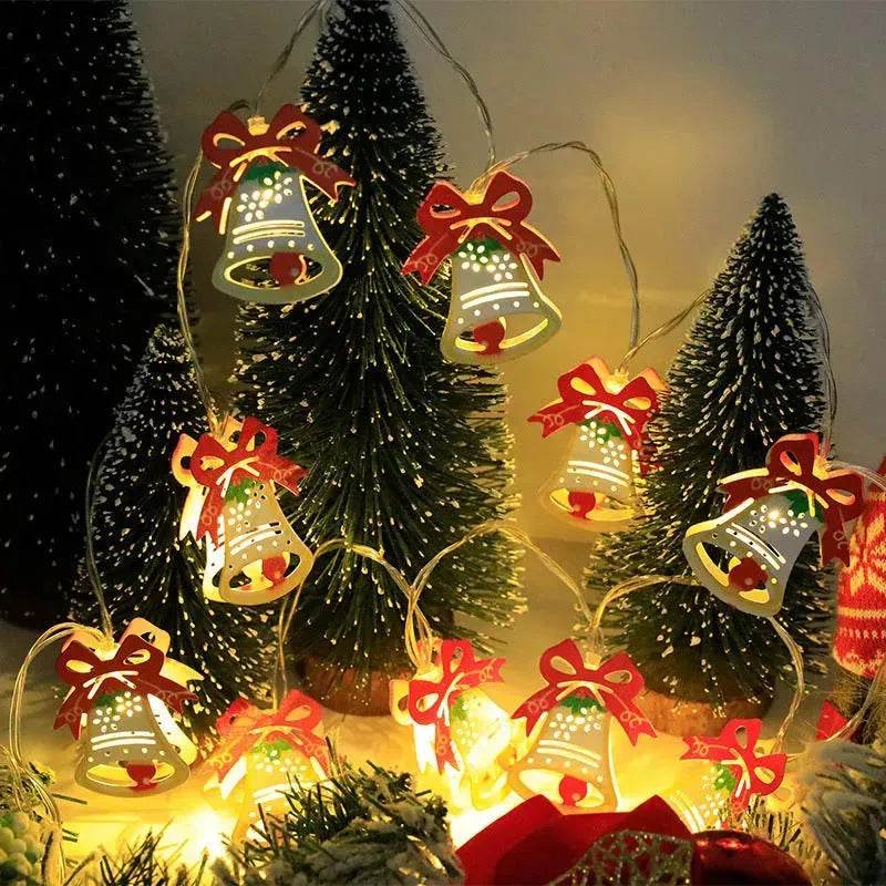 Christmas LED String Lights with Santa, Reindeer & Snowman Decorations