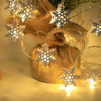 Christmas LED String Lights with Santa, Reindeer & Snowman Decorations
