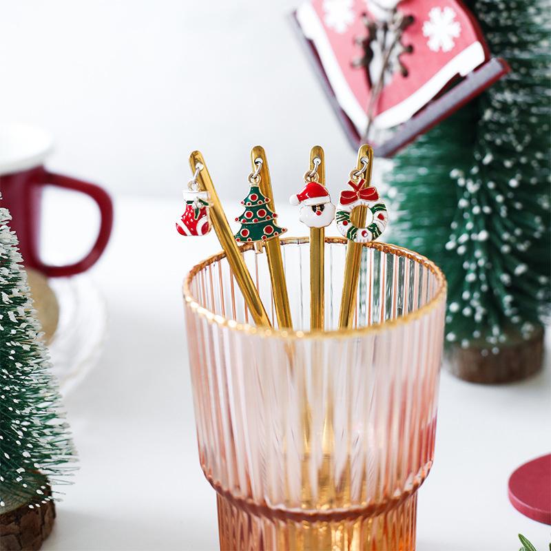 Christmas Metal Spoon & Fork Gift Set – Festive Cutlery for Home