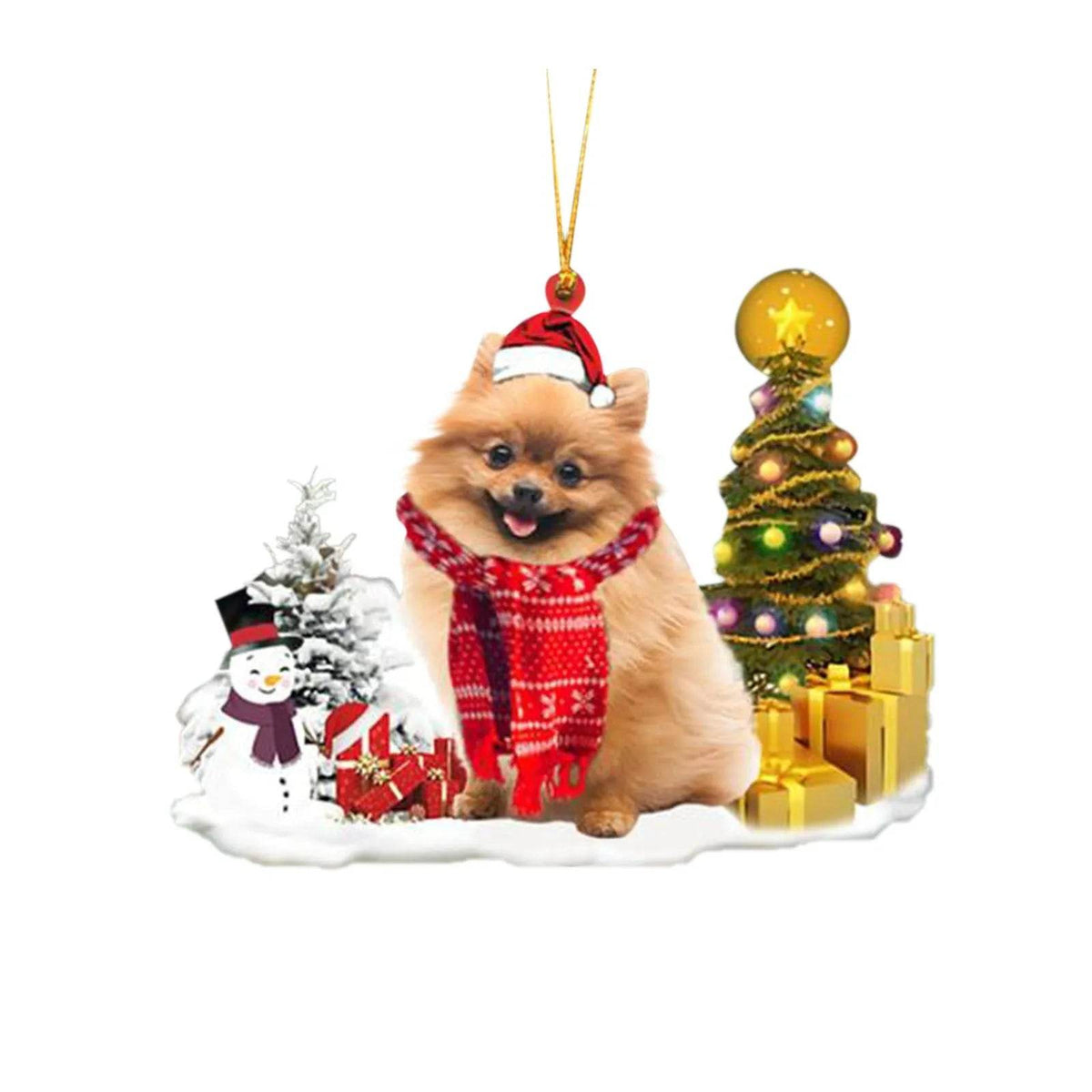 Christmas Puppy Tree Decoration with Lights