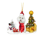 Christmas Puppy Tree Decoration with Lights