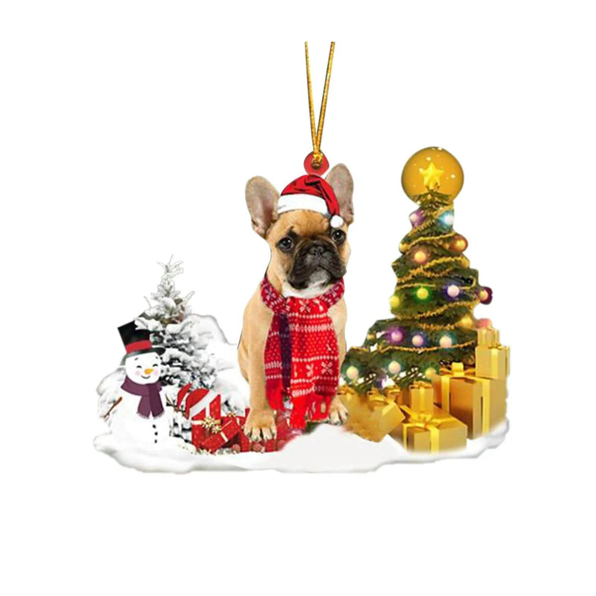 Christmas Puppy Tree Decoration with Lights