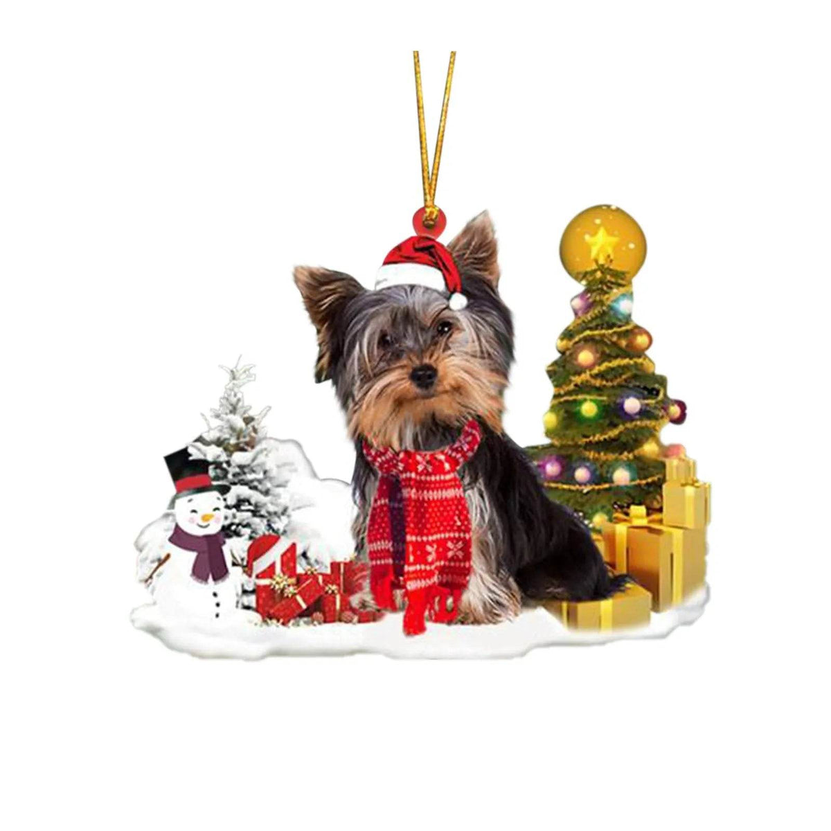 Christmas Puppy Tree Decoration with Lights
