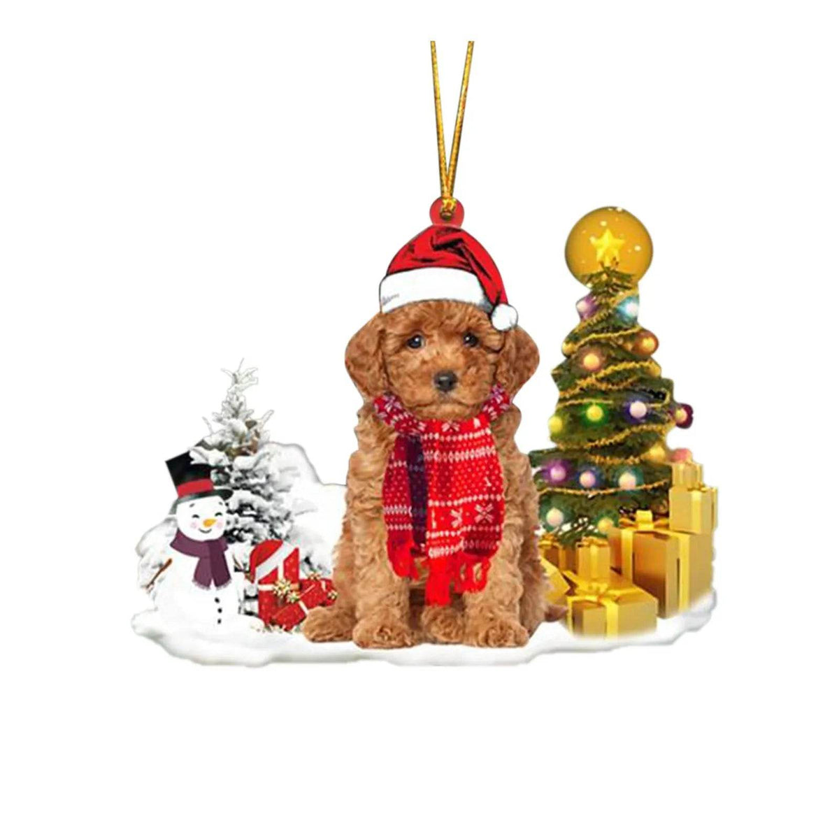 Christmas Puppy Tree Decoration with Lights