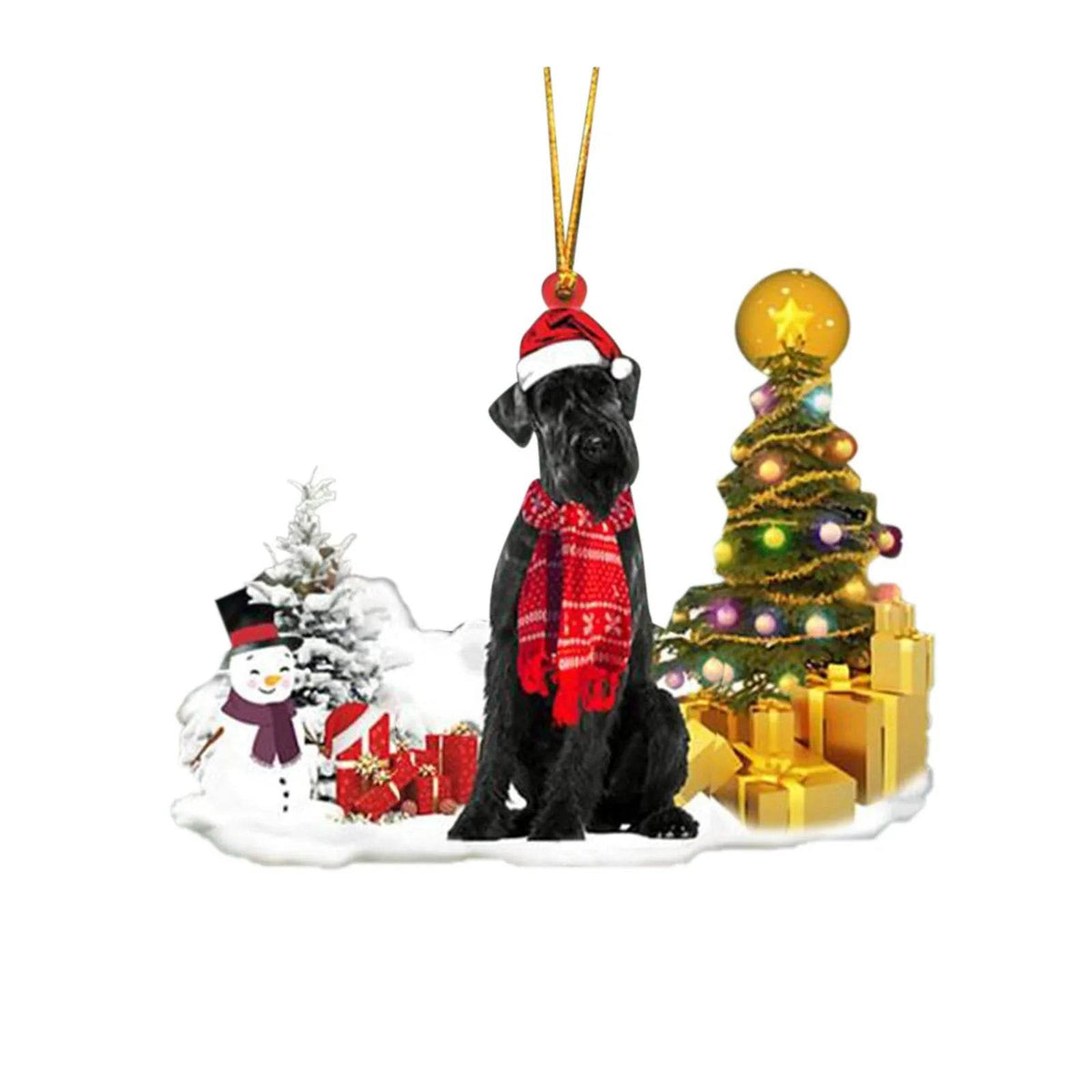 Christmas Puppy Tree Decoration with Lights