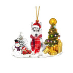 Christmas Puppy Tree Decoration with Lights