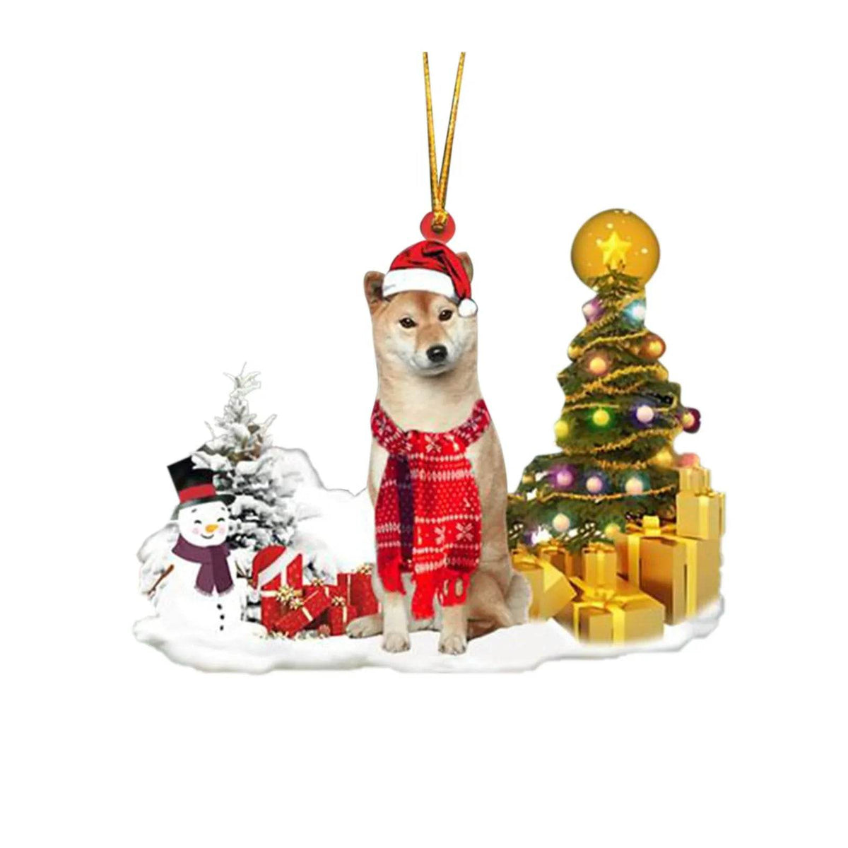 Christmas Puppy Tree Decoration with Lights