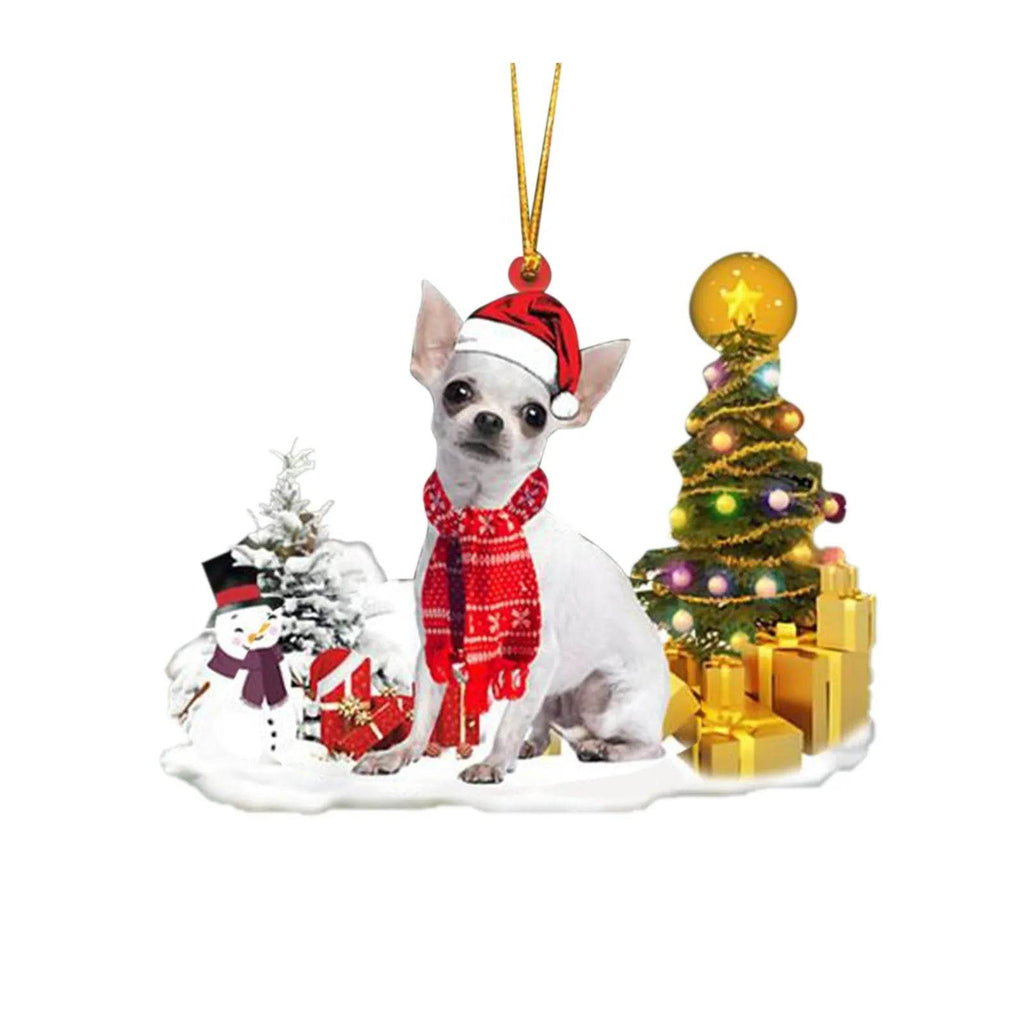 Christmas Puppy Tree Decoration with Lights