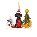 Christmas Puppy Tree Decoration with Lights