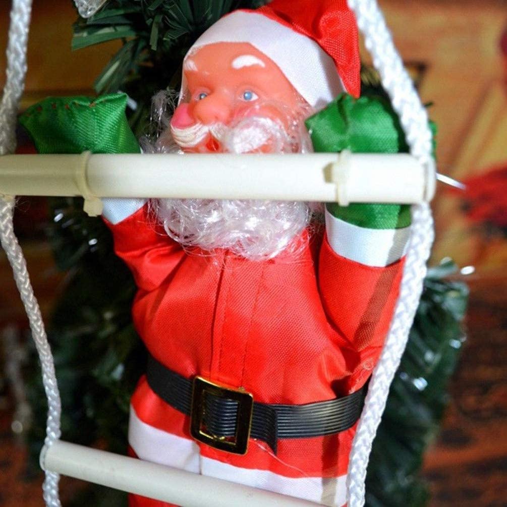 Christmas Santa Claus Climbing Ladder Decoration