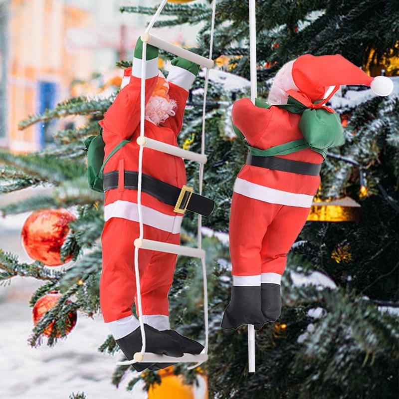 Christmas Santa Claus Climbing Ladder Decoration