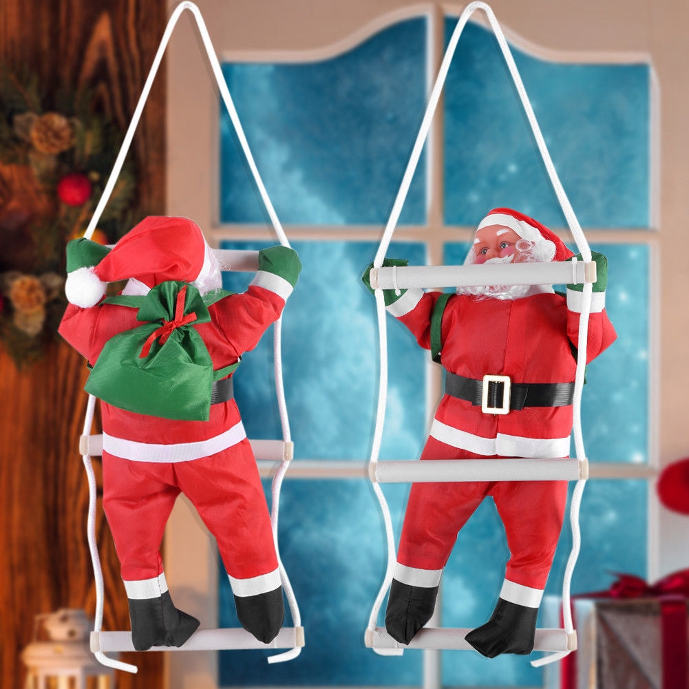 Christmas Santa Claus Climbing Ladder Decoration