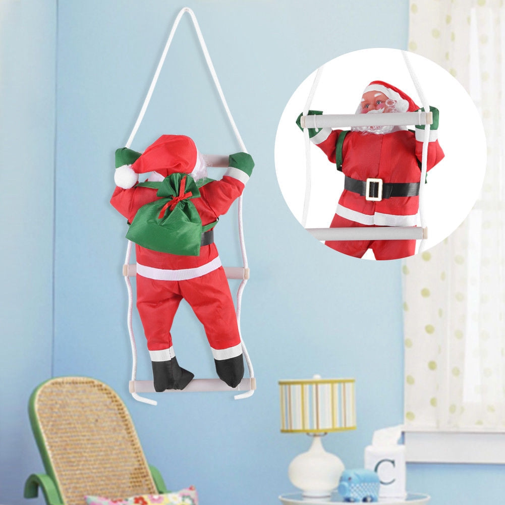 Christmas Santa Claus Climbing Ladder Decoration