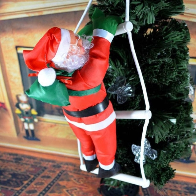 Christmas Santa Claus Climbing Ladder Decoration