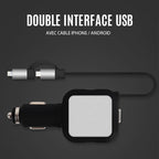 Ciaovie Multi Car Charger with Retractable Charging Cable