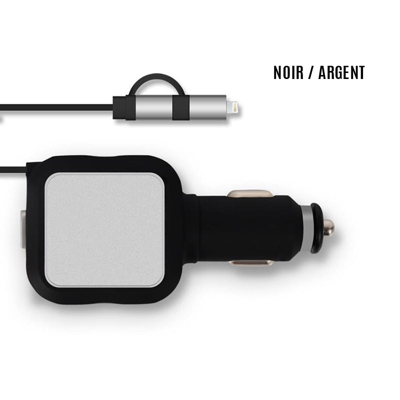 Ciaovie Multi Car Charger with Retractable Charging Cable