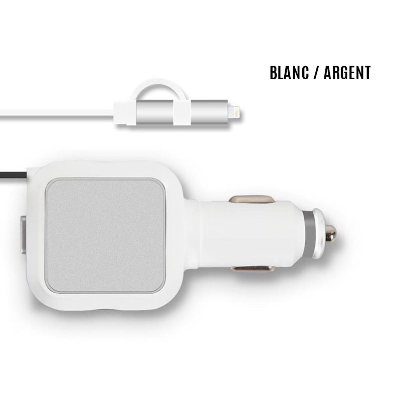 Ciaovie Multi Car Charger with Retractable Charging Cable