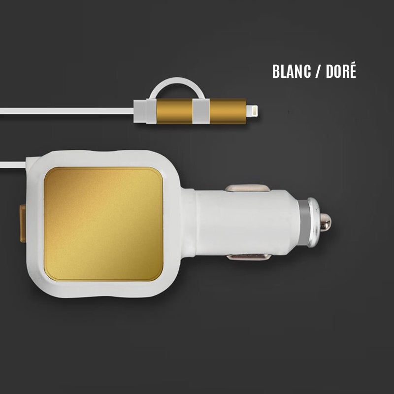 Ciaovie Multi Car Charger with Retractable Charging Cable