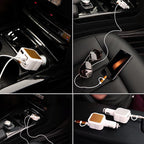 Ciaovie Multi Car Charger with Retractable Charging Cable