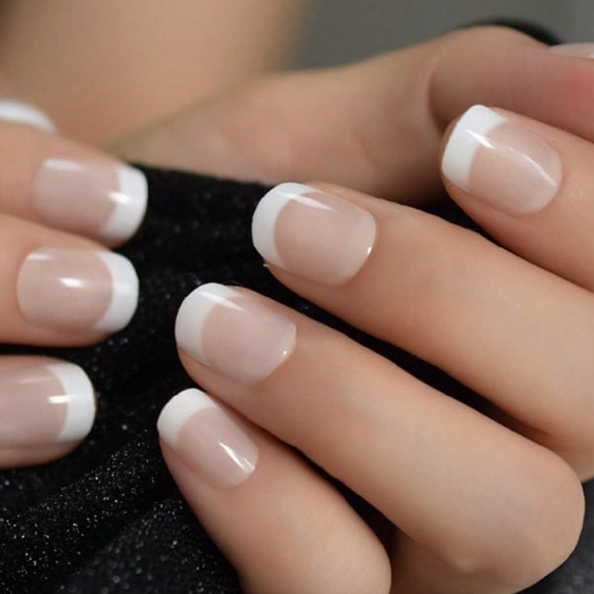 Classic French Tip Press-On Nail Set