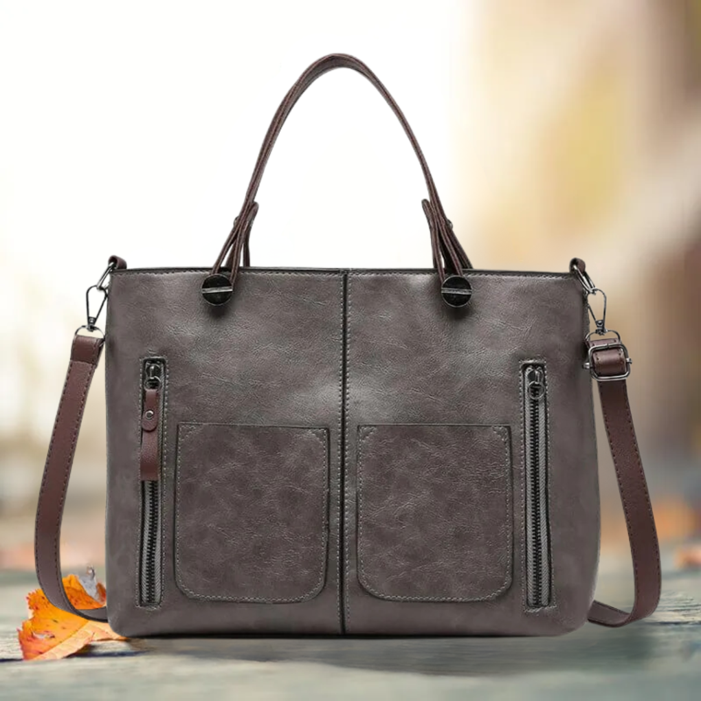 Classic leather shoulder bag