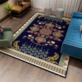 Classic Persian Carpet Multicoloured Flower Rug – Machine Washable, Stain Resistant, Non-Slip Living Room Rug