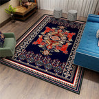 Classic Persian Carpet Multicoloured Flower Rug – Machine Washable, Stain Resistant, Non-Slip Living Room Rug