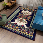 Classic Persian Carpet Multicoloured Flower Rug – Machine Washable, Stain Resistant, Non-Slip Living Room Rug